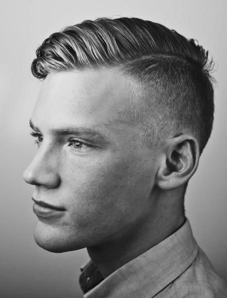 Military side part hairstyle