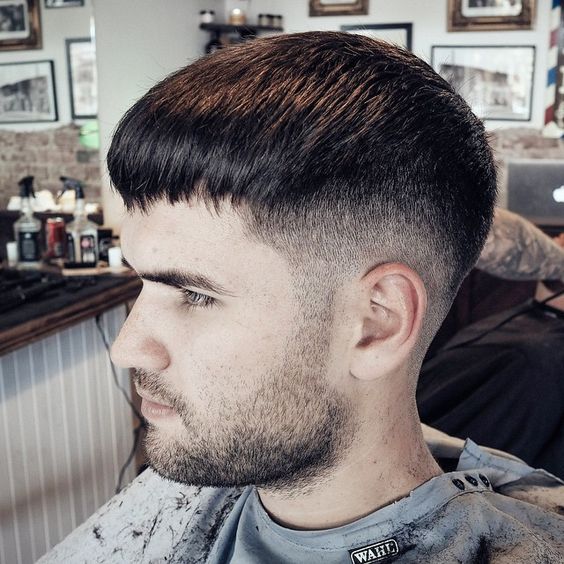 Mushroom cut with trimmed sides