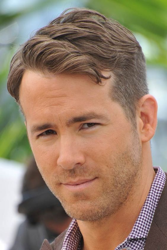 Ryan Reynolds undercut with a Side part