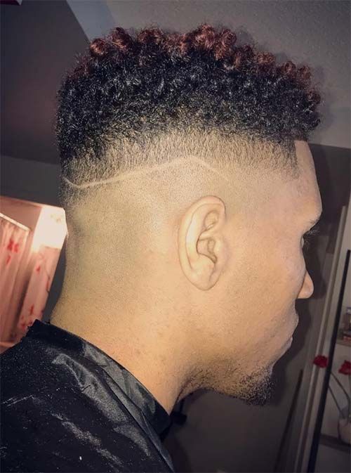 Short Curls with High Fade