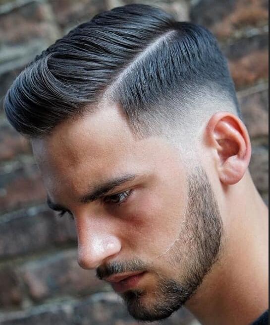 Side Part and Slick Over Haircut