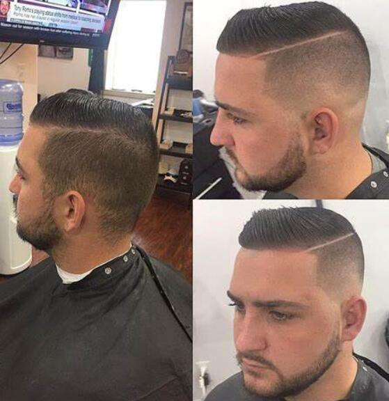 Side Part with Bald Fade
