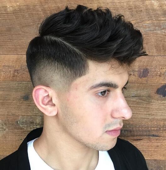 Side Part with Burst Fade