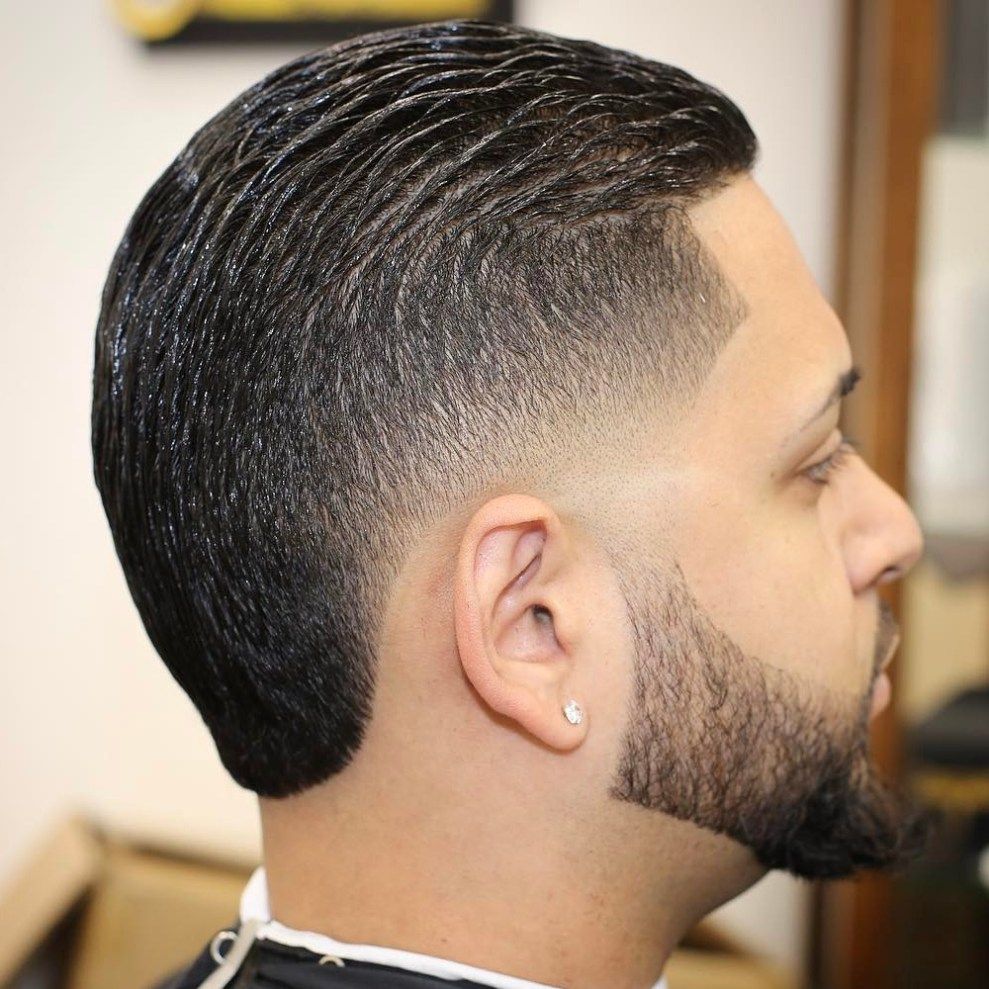 Slicked Back Box Temp Fade