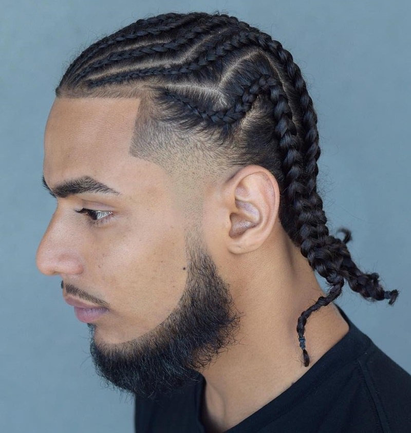 The Box Temp Fade with Braids