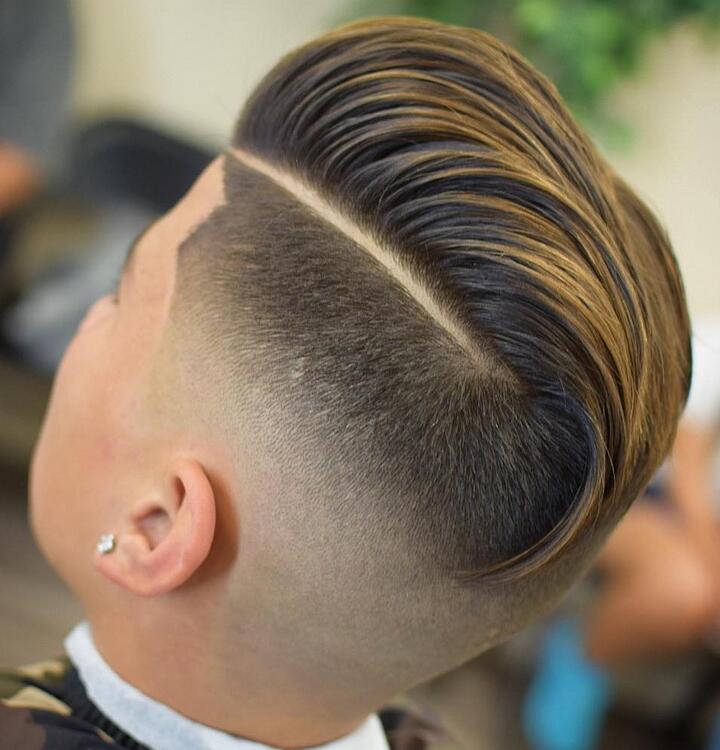 The Narrow Tailed High Fade pomp
