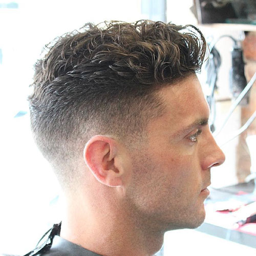 Wavy Hair High Fade