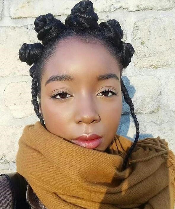 Bantu Knots Mohawk Braid Hairstyle