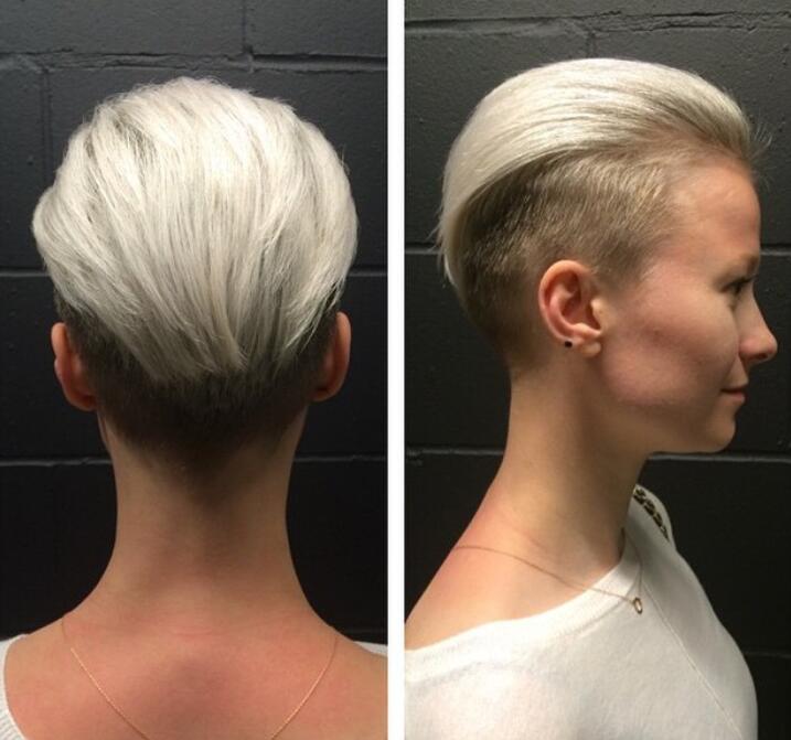 Bold undercut for fine hair