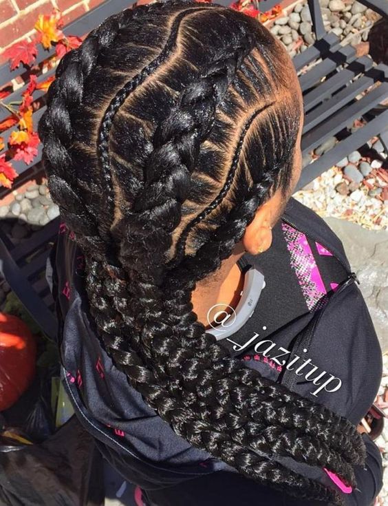 Braided hairstyle with Wavy Patterns