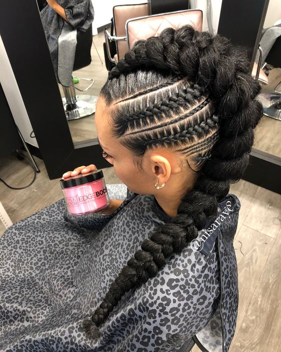 Double Braided Mohawk Hairstyle