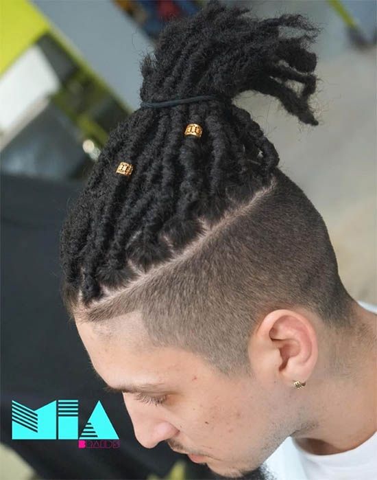Dreadlock ponytail with beads