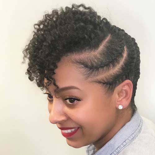 Front Updo Mohawk Braided Hairstyle