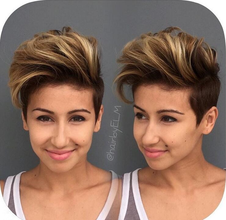 Highlighted faux hawk