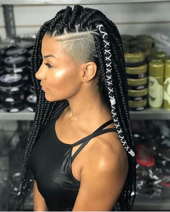 Long Mohawk Braid Hairstyle