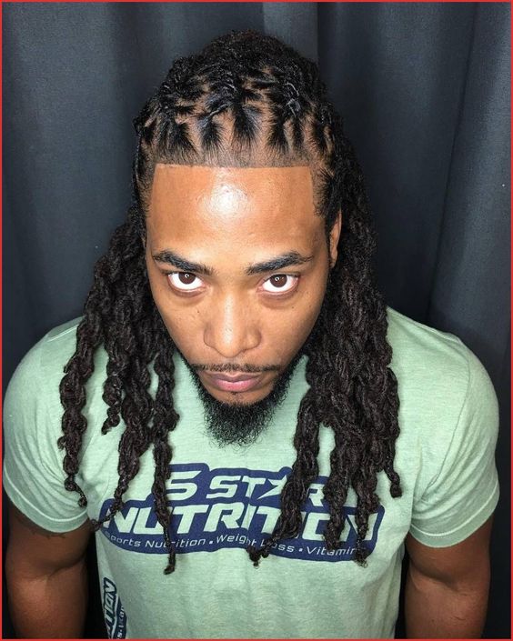 Long dreads braided hairstyle