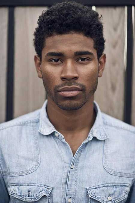 Short curly haircuts for black men