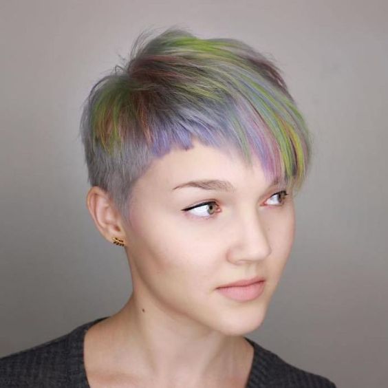 The asymmetric rainbow pixie cut