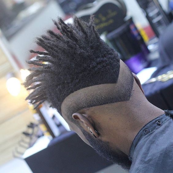 The double V hairstyles with reverse fade