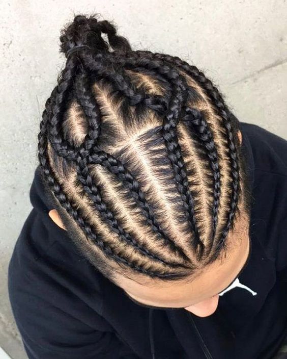 Twisted braids with a small ponytail