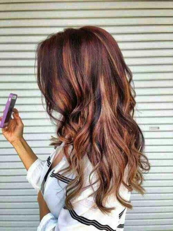 Top 100 image red and blonde highlights on brown hair 