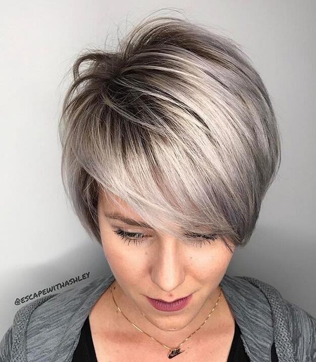 Blowout for long pixie haircuts