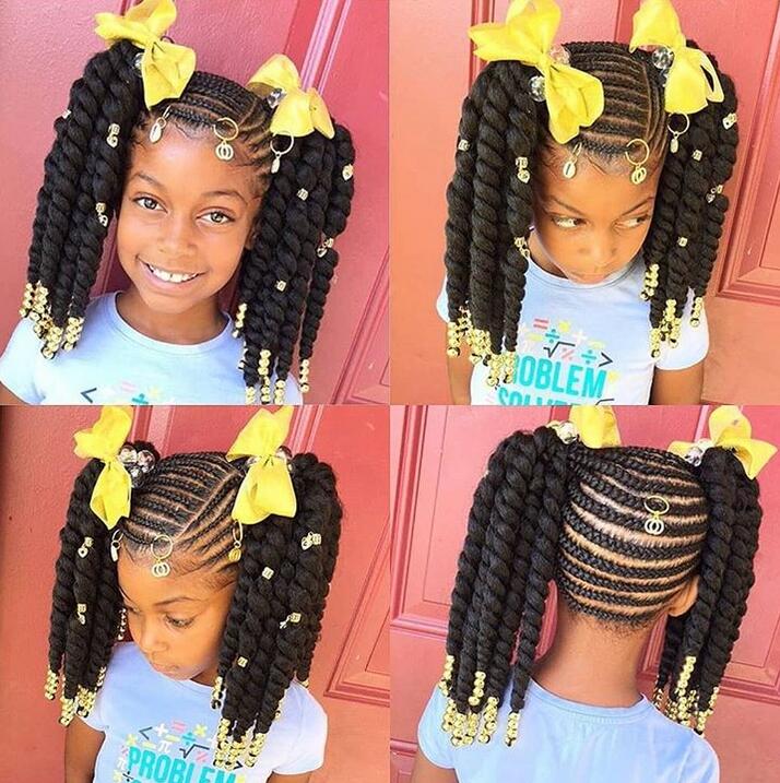 Cornrow Braids with Accessories