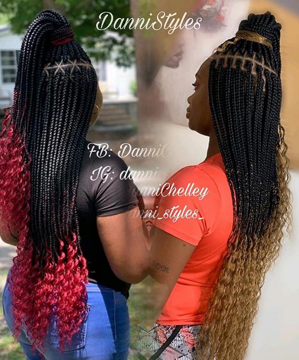 Goddess Cornrow Braids with Two-Tone