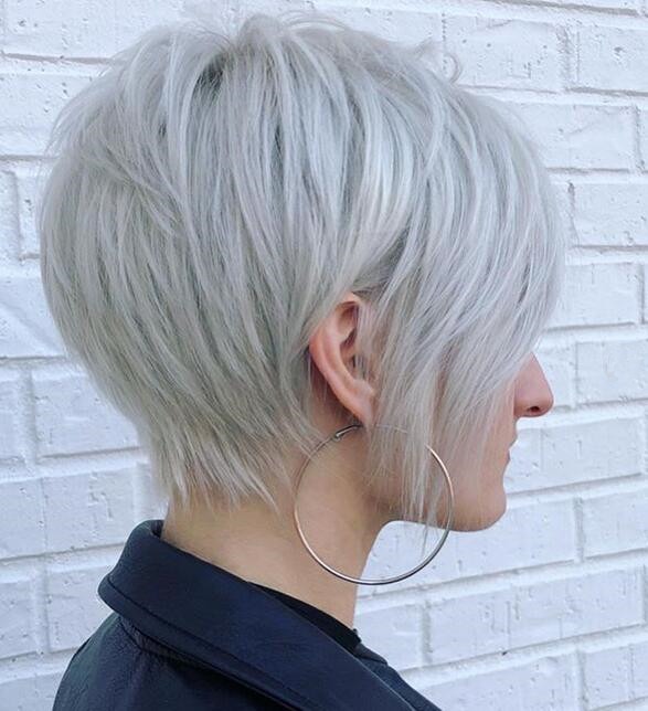 Long and straight pixie hairstyle
