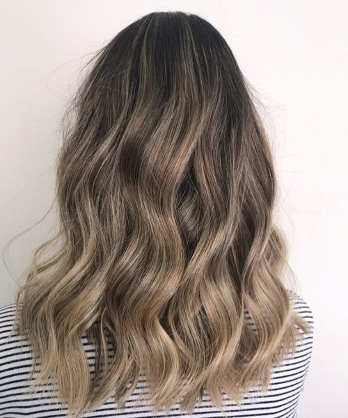 Medium dark-blonde highlights