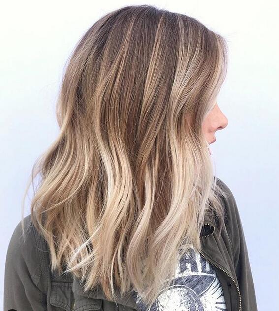 Neutral and cool balayage highlights