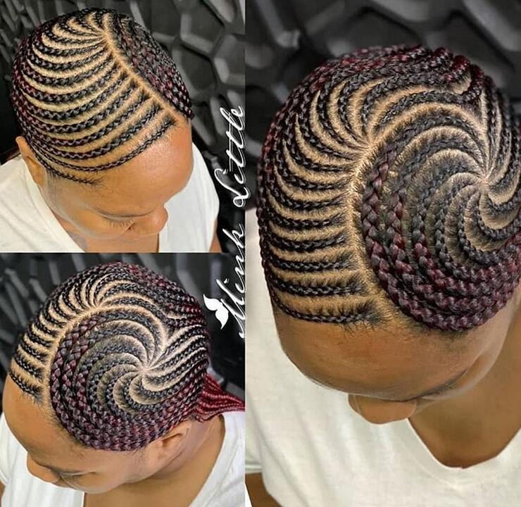 Patterned Cornrow Braids