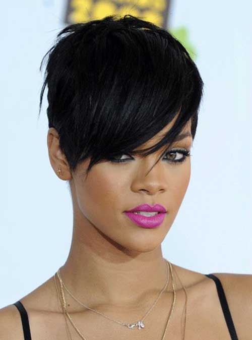 Rihanna Long Pixie Cut