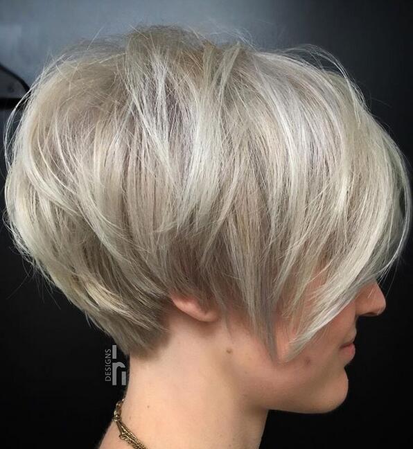 Soft and layered pixie cut