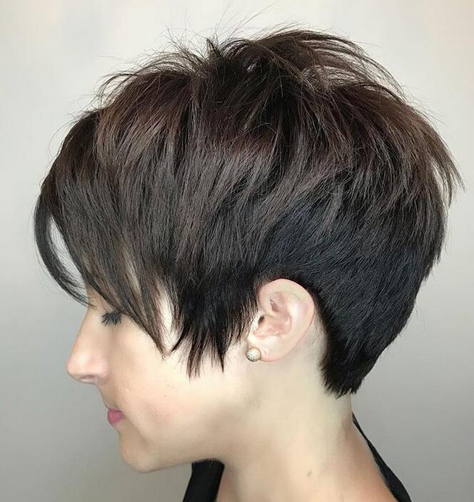 The long, side-swept pixie cut