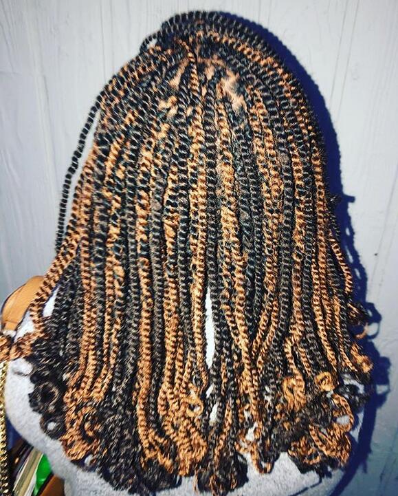 Two-Tone Mini Cornrow Braids