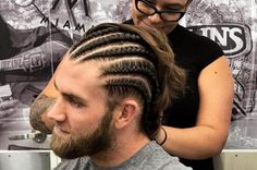 Braided outlook with trimmed beard