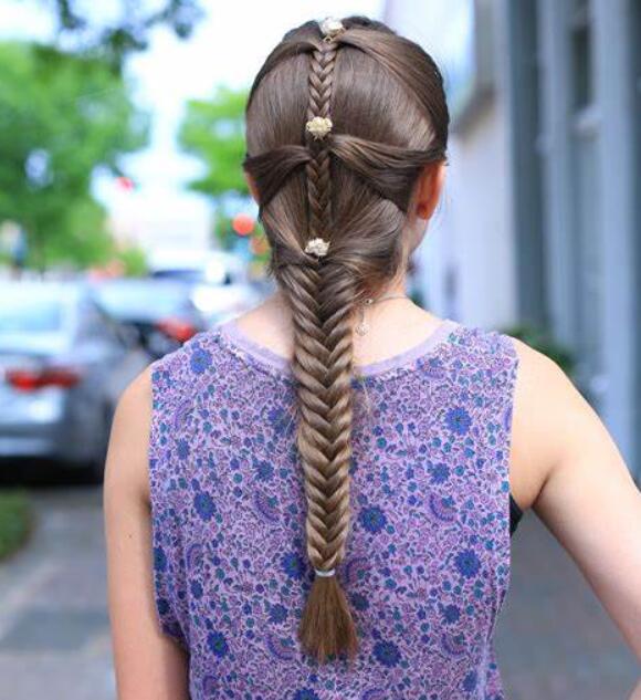 Fishtail Braids for black girl