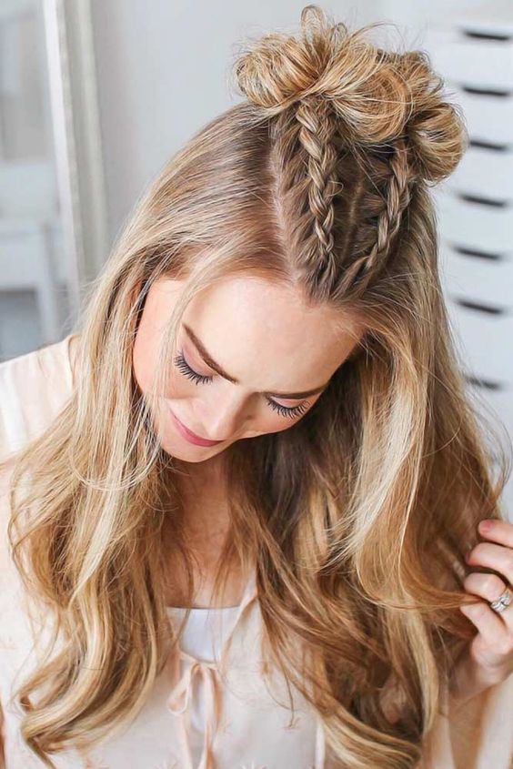 50 Cute Half Up Half Down Braid Hairstyles 21 Update