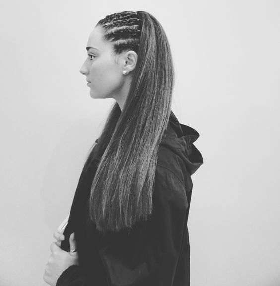 Half-up Cornrows