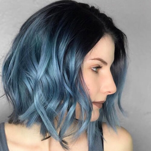 Ombre Blue for Short Hair
