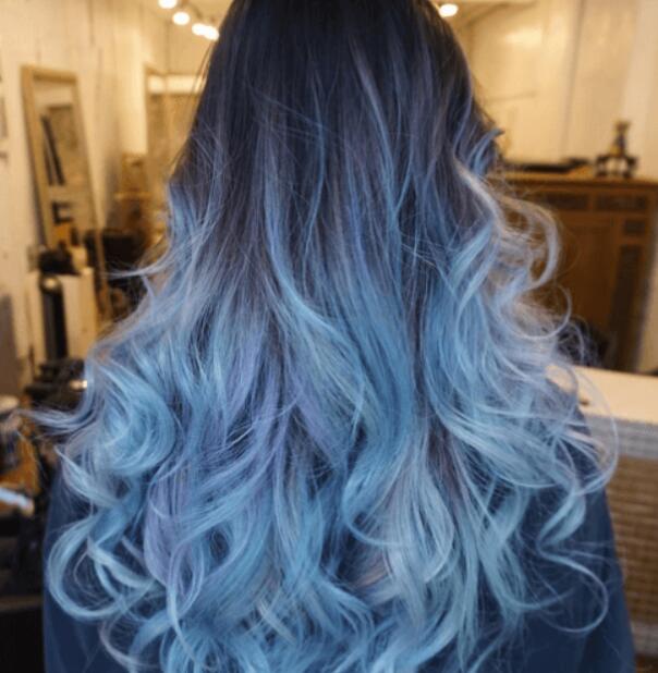 Pastel Blue Ombre Hair