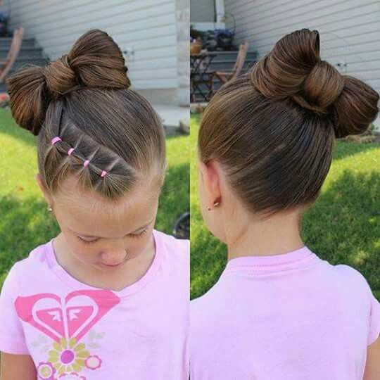 Side Braids secured with a Bow