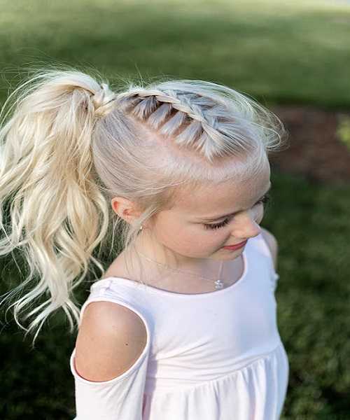 Top Braid with Ponytail