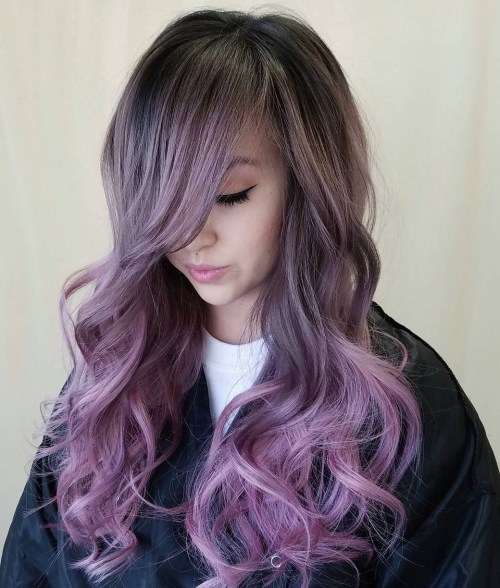 Ash Purple hair-balayage
