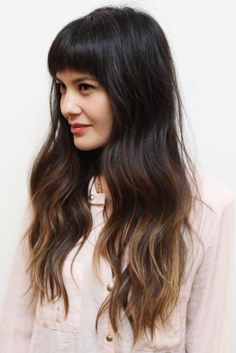 Balayage Layers with Bangs