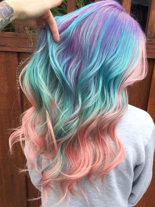 Colorful Blue Pastel Hair