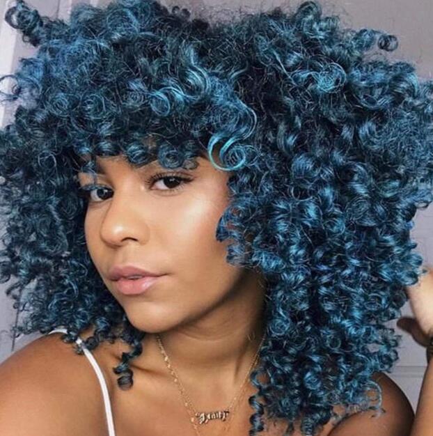 Curly Blue Hair