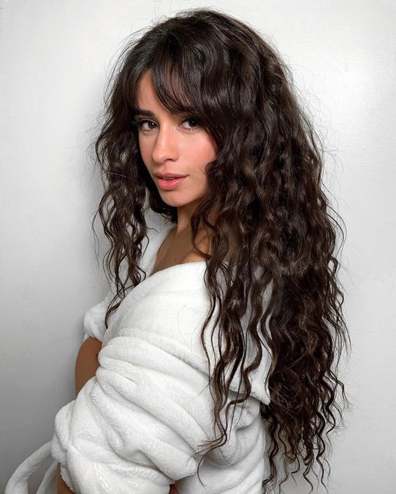 Curly Layers with Bangs