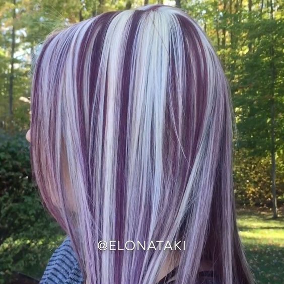 Fuchsia Pink and Violet Highlights 